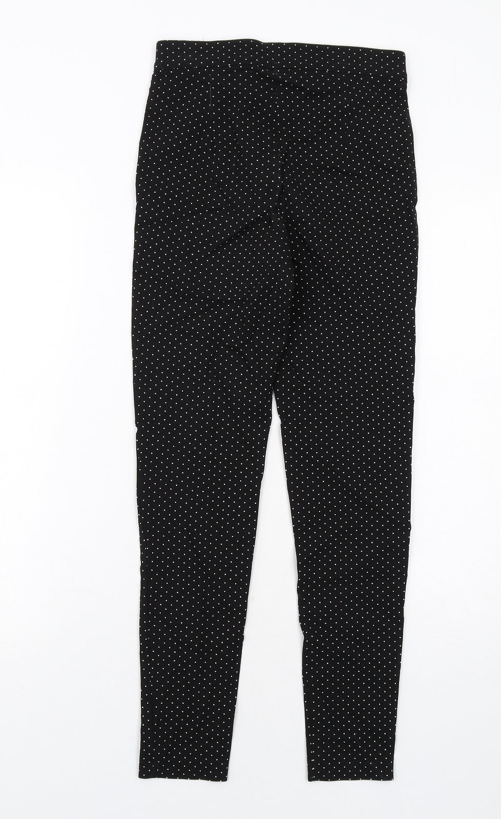 Dorothy Perkins Womens Black Polka Dot Viscose Capri Leggings Size 8