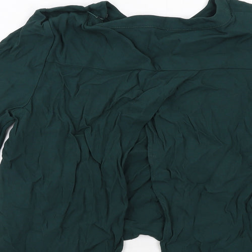 Whistles Womens Green Viscose Basic Blouse Size 14 Round Neck