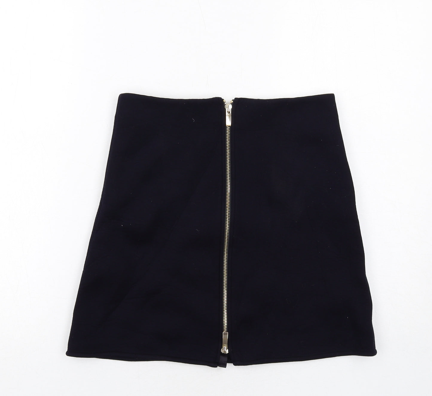 Reiss Womens Black Viscose A-Line Skirt Size 8 Zip