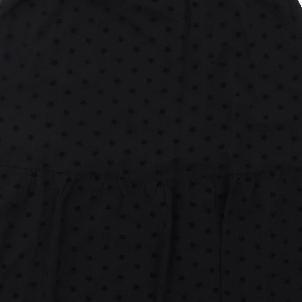 Marks and Spencer Womens Black Polka Dot Polyester Swing Skirt Size 18