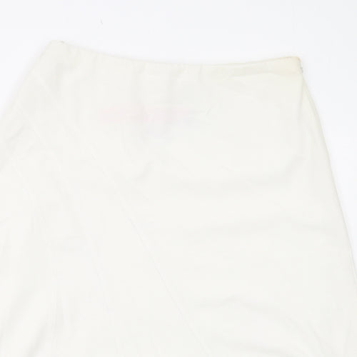 Hudson and Onslow Womens White Polyester Swing Skirt Size 16 Zip