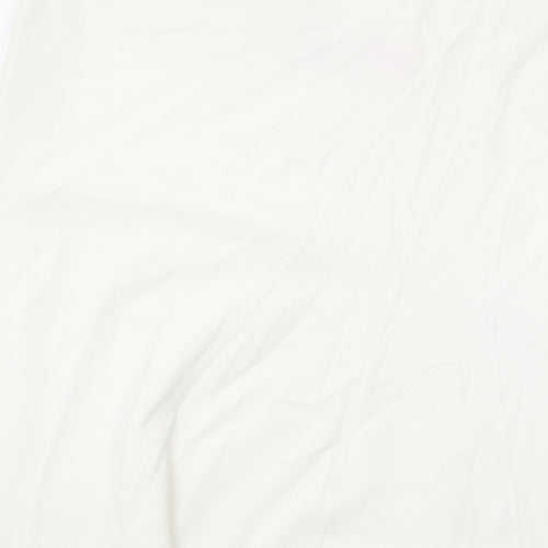 Hudson and Onslow Womens White Polyester Swing Skirt Size 16 Zip