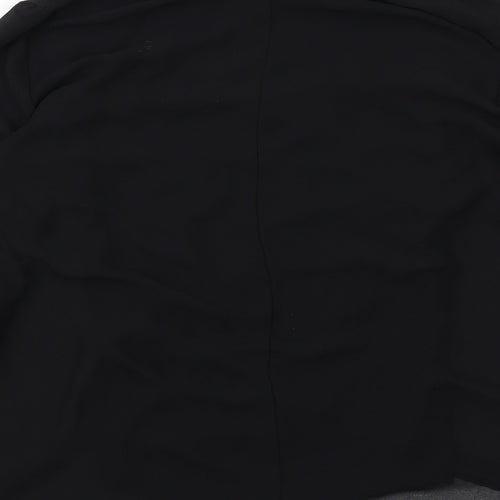 Zara Womens Black Polyester Basic Blouse Size S V-Neck