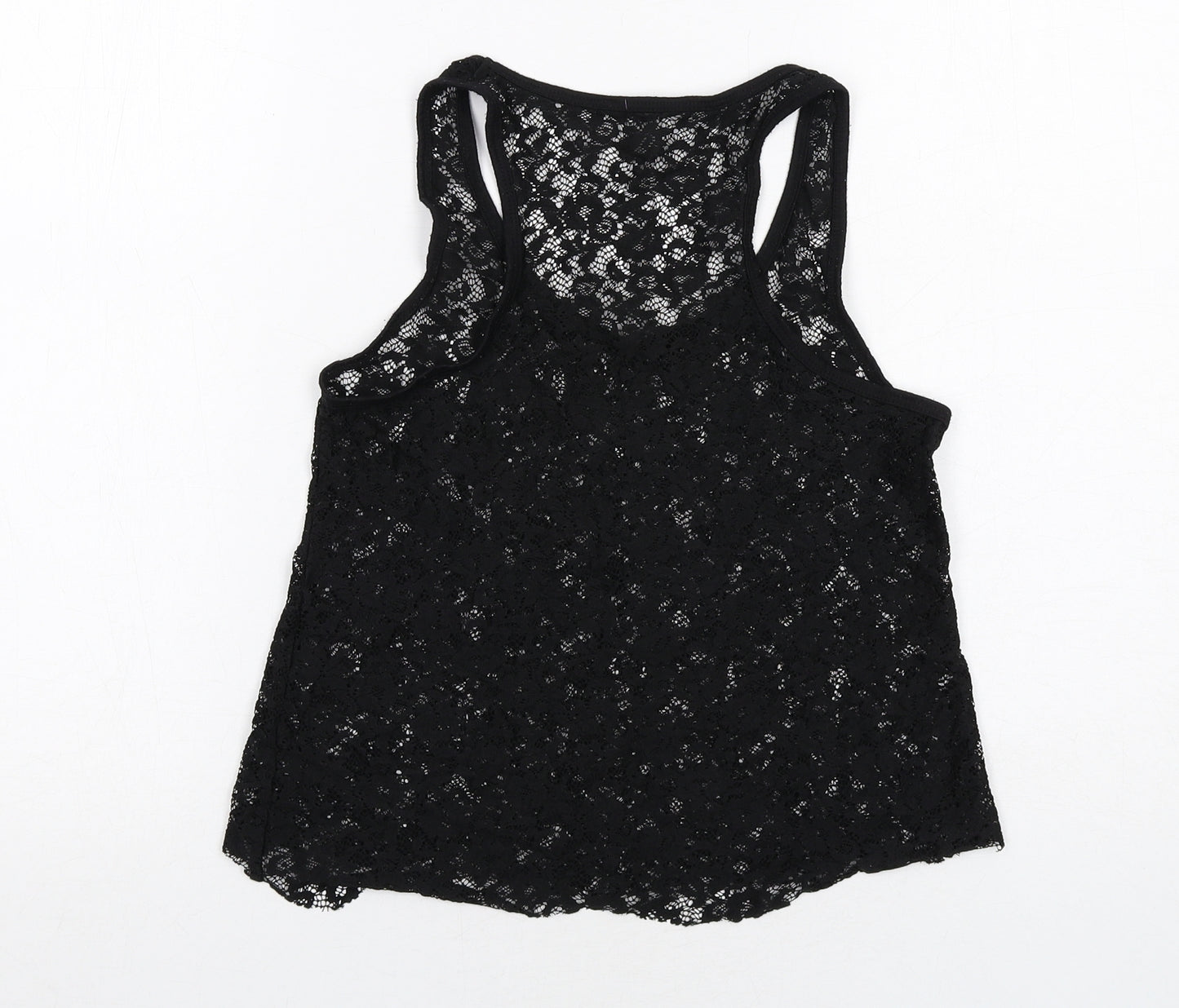 Select Womens Black Polyester Basic Tank Size 10 Scoop Neck