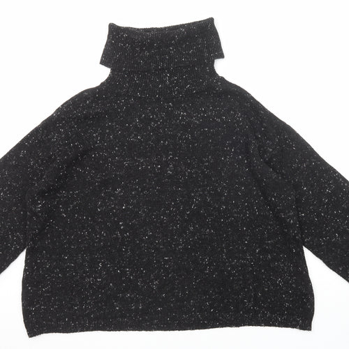 NEXT Womens Black Roll Neck Acrylic Pullover Jumper Size L