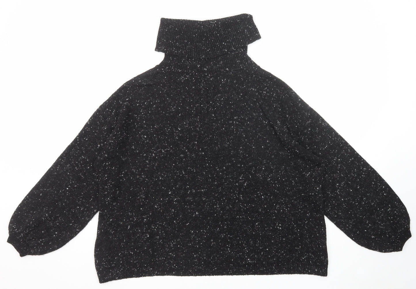 NEXT Womens Black Roll Neck Acrylic Pullover Jumper Size L