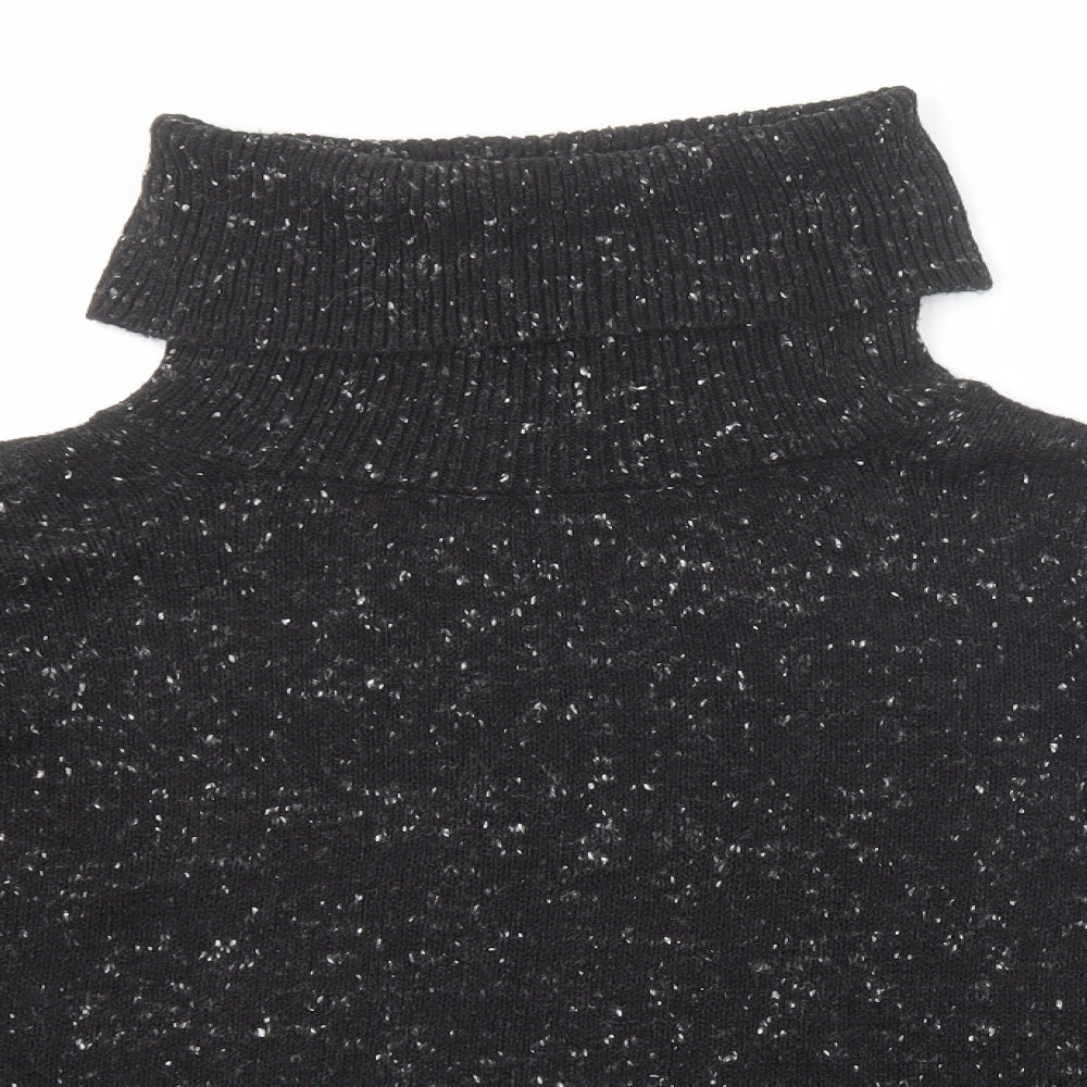 NEXT Womens Black Roll Neck Acrylic Pullover Jumper Size L