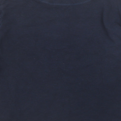 JACK & JONES Mens Blue Cotton T-Shirt Size M Round Neck