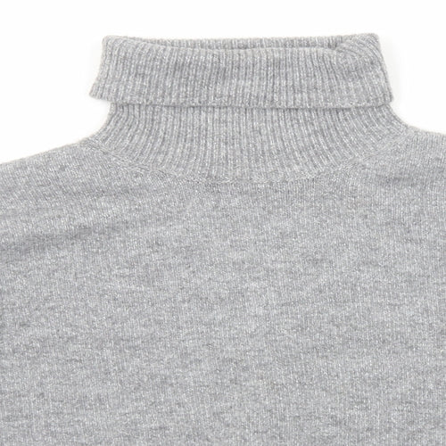 New Look Womens Grey Roll Neck Polyester Pullover Jumper Size M
