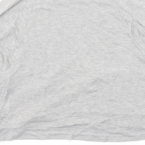 Topshop Womens Grey Viscose Basic T-Shirt Size 6 Boat Neck