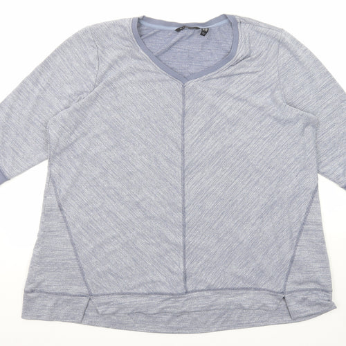 H by Halston Womens Blue Polyester Pullover Sweatshirt Size XL Pullover
