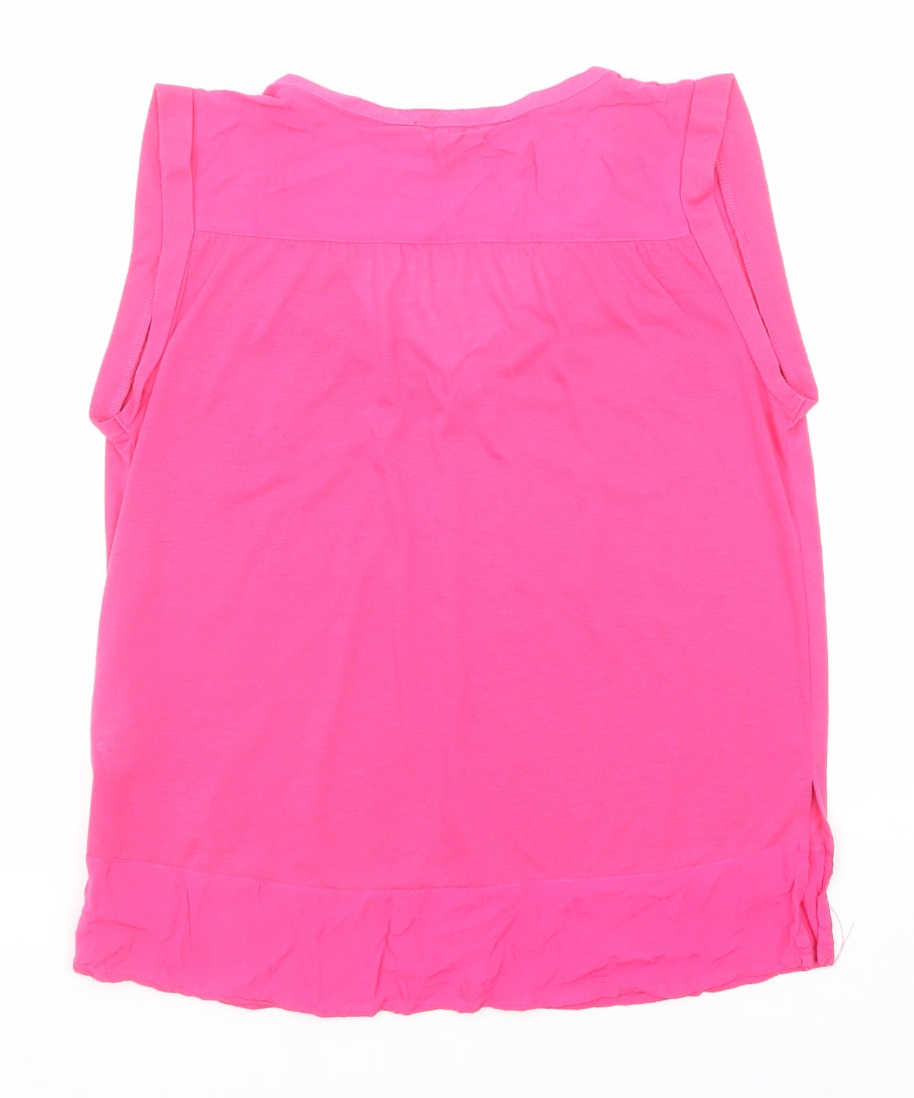 H&M Womens Pink Viscose Basic Blouse Size S V-Neck