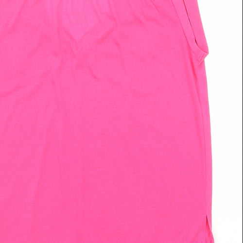 H&M Womens Pink Viscose Basic Blouse Size S V-Neck