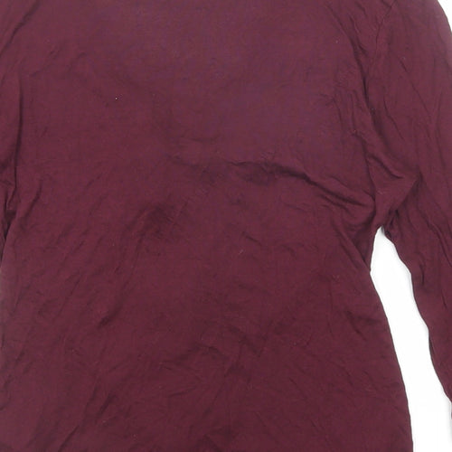 H&M Womens Purple Viscose Basic Blouse Size XS V-Neck