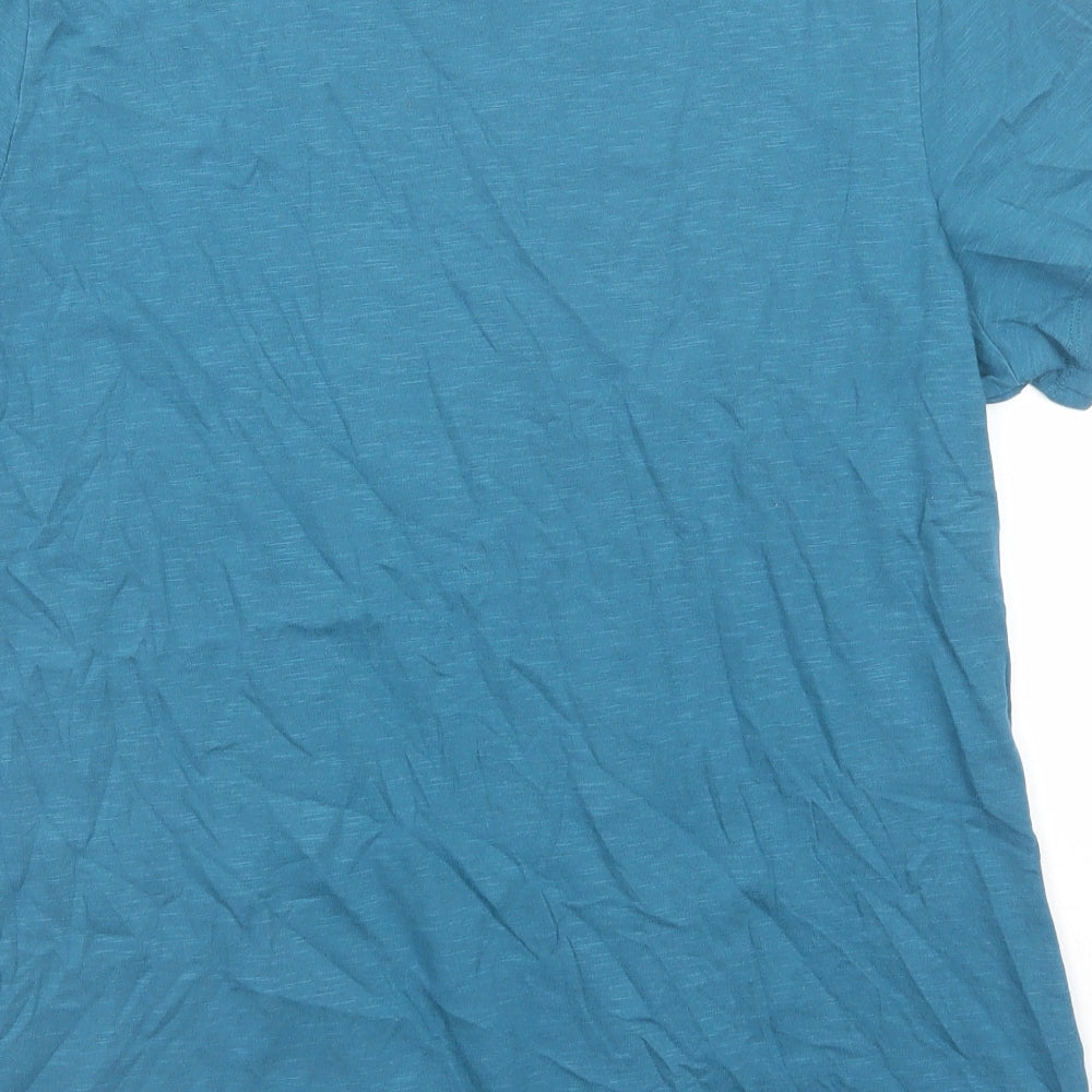 Seasalt Womens Blue Cotton Basic T-Shirt Size 16 Round Neck