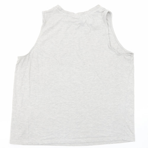Disney Womens Grey Cotton Basic Tank Size 20 Crew Neck - Mickey Mouse