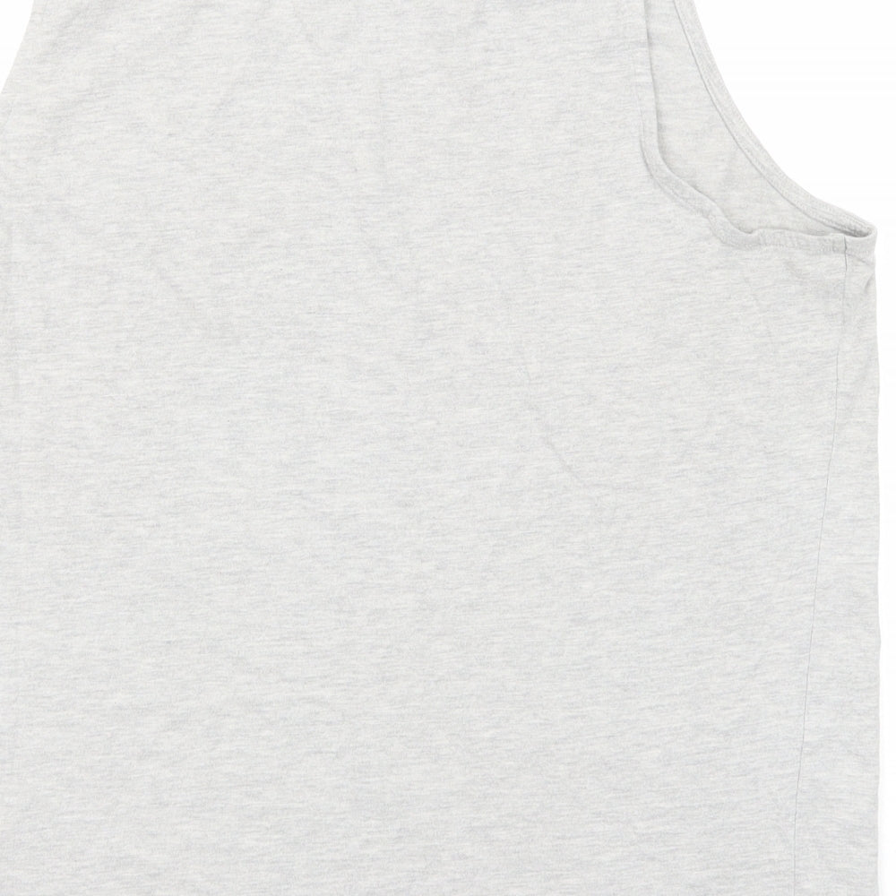 Disney Womens Grey Cotton Basic Tank Size 20 Crew Neck - Mickey Mouse