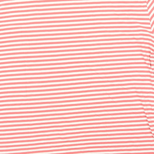 Polo Ralph Lauren Mens Red Striped Cotton T-Shirt Size L Round Neck