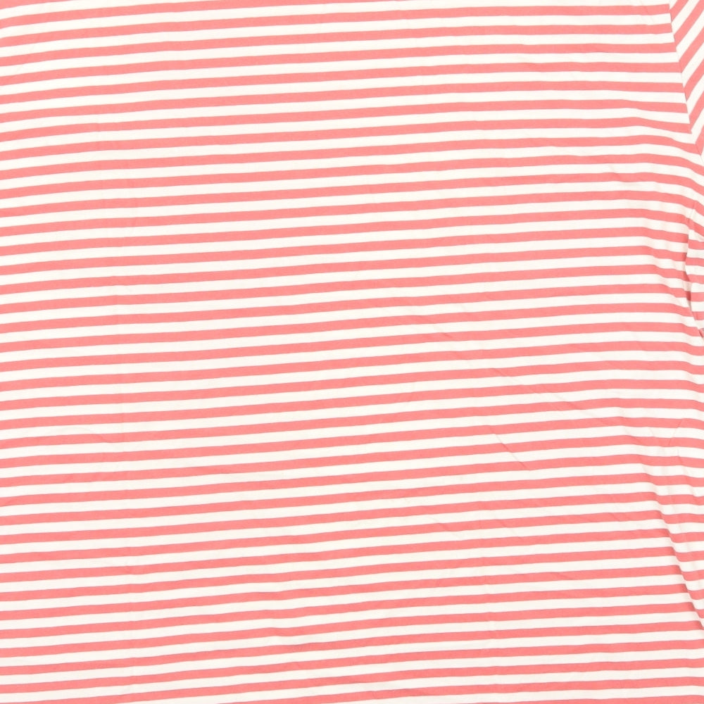 Polo Ralph Lauren Mens Red Striped Cotton T-Shirt Size L Round Neck