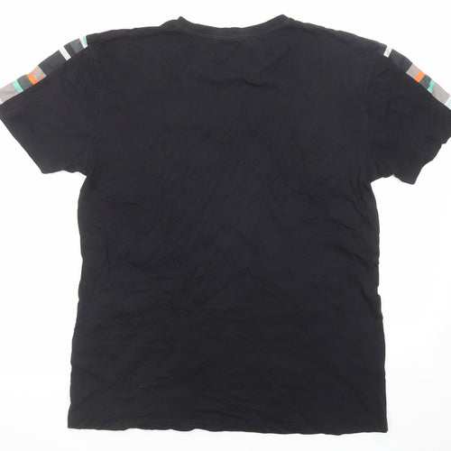 Avora Womens Black Cotton Basic T-Shirt Size XL Round Neck