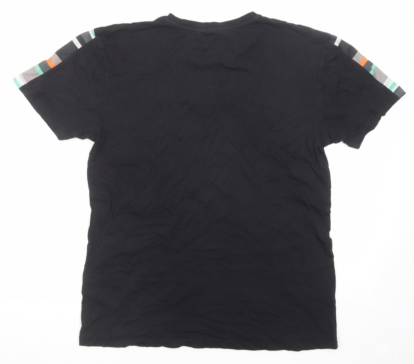 Avora Womens Black Cotton Basic T-Shirt Size XL Round Neck