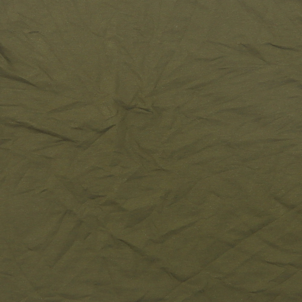 Marks and Spencer Womens Green Cotton Basic T-Shirt Size 12 Round Neck