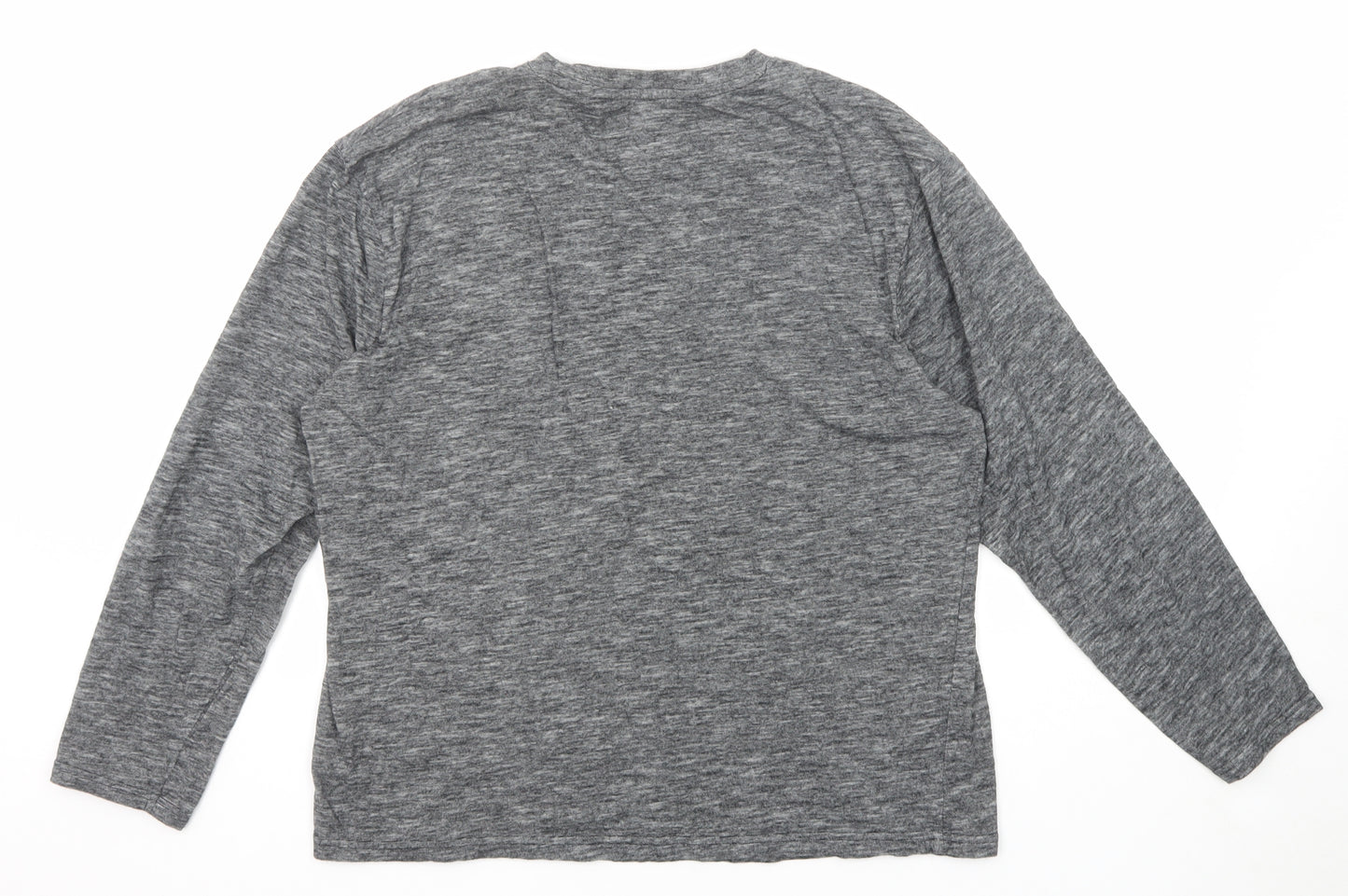 NEXT Mens Grey Cotton T-Shirt Size L Round Neck