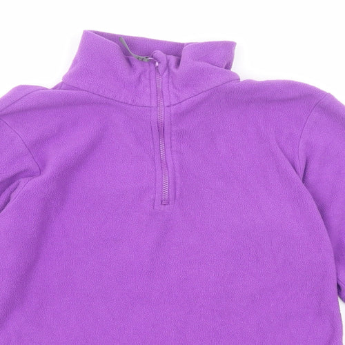 Gelert Girls Purple Polyester Pullover Sweatshirt Size 13 Years Zip - Quarter-Zip