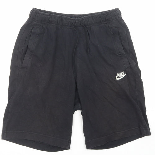Nike Mens Black Cotton Sweat Shorts Size S Regular
