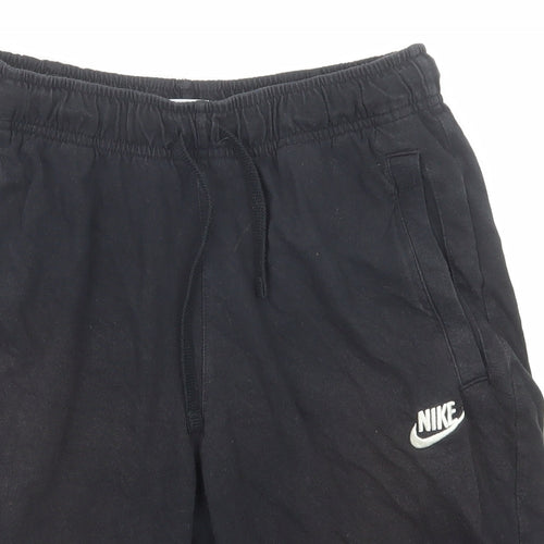 Nike Mens Black Cotton Sweat Shorts Size S Regular