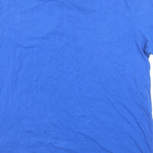 US Polo Assn. Mens Blue Cotton Polo Size 3XL Collared Button
