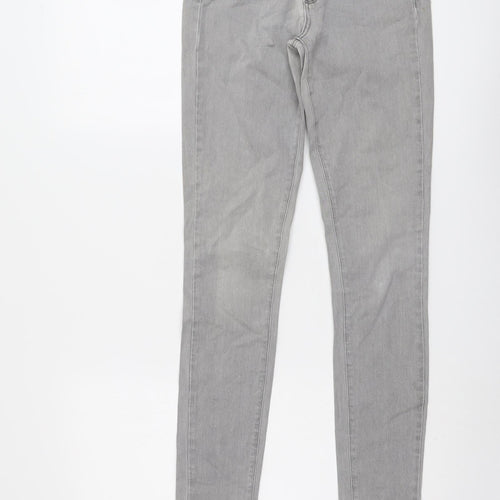 Paige Womens Grey Cotton Skinny Jeans Size 27 in L29 in Regular Button