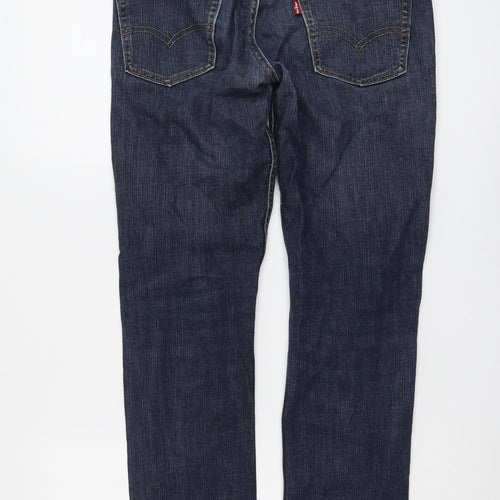 Levi's Mens Blue Cotton Straight Jeans Size 30 in L30 in Regular Button