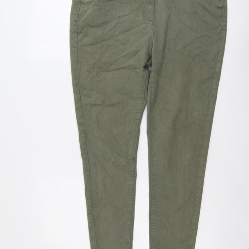 Marks and Spencer Womens Green Cotton Jegging Jeans Size 20 L28 in Regular Button