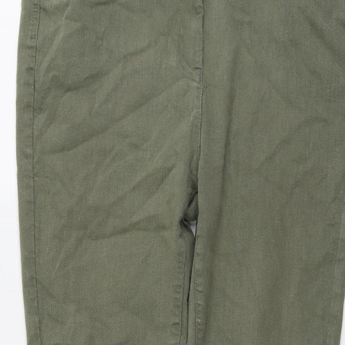 Marks and Spencer Womens Green Cotton Jegging Jeans Size 20 L28 in Regular Button
