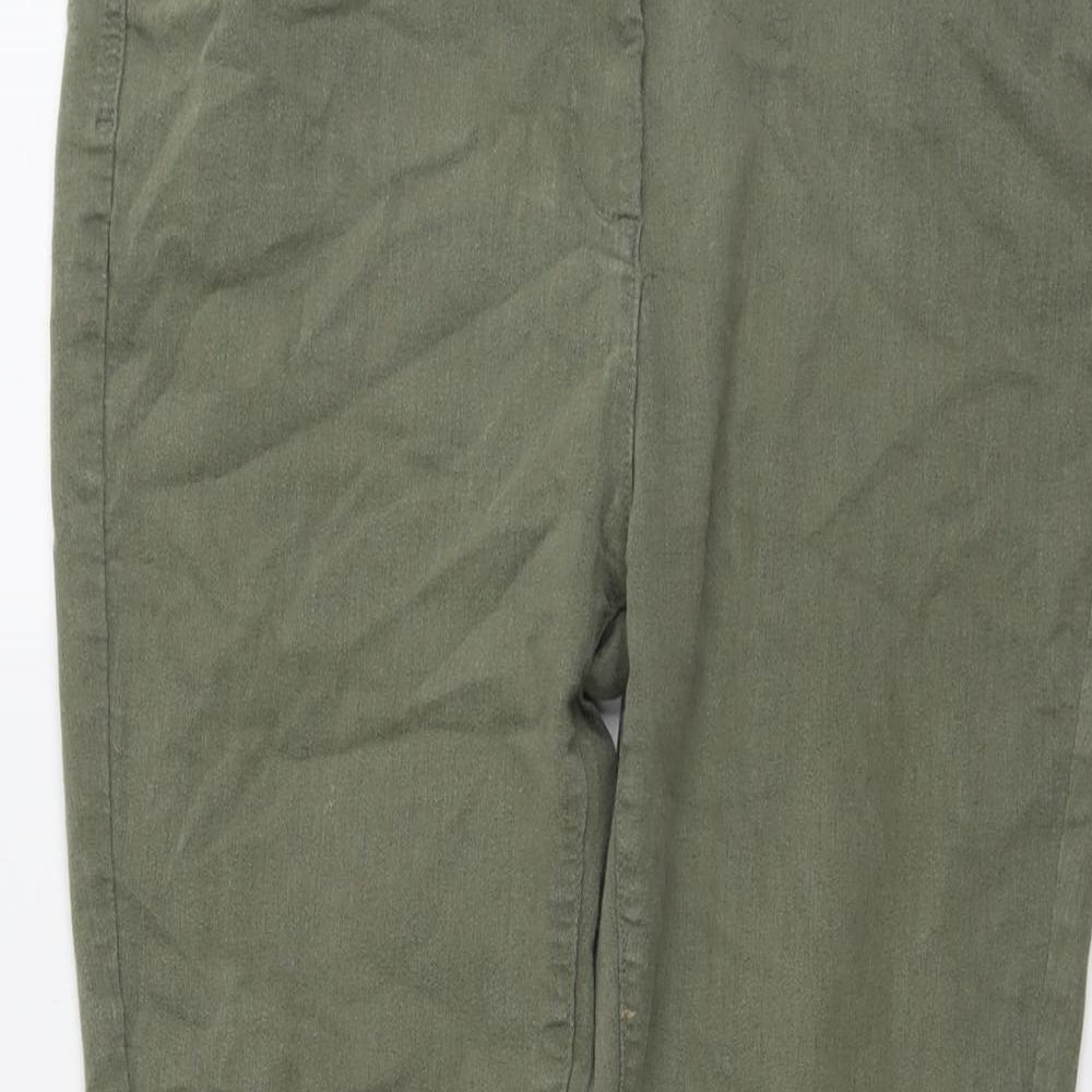 Marks and Spencer Womens Green Cotton Jegging Jeans Size 20 L28 in Regular Button