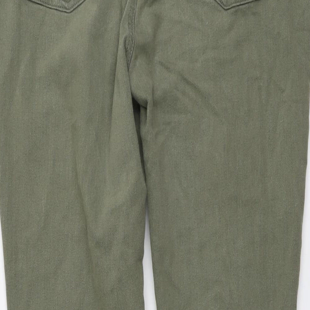 Marks and Spencer Womens Green Cotton Jegging Jeans Size 20 L28 in Regular Button