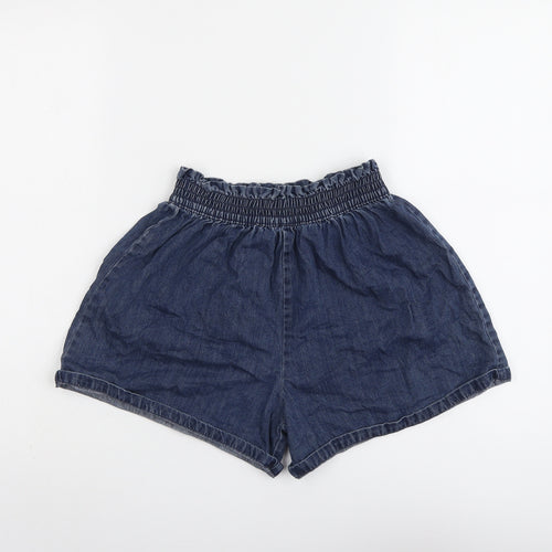 NEXT Girls Blue Cotton Sailor Shorts Size 9 Years Regular