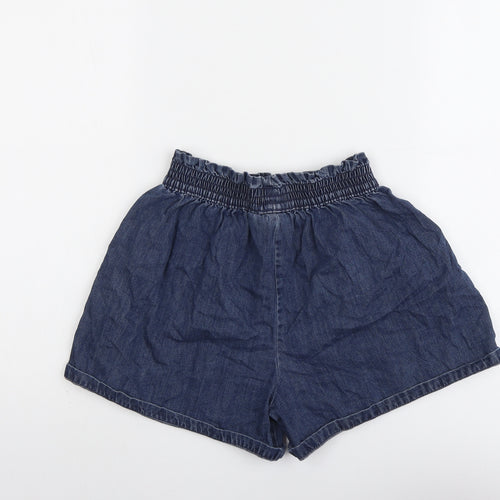 NEXT Girls Blue Cotton Sailor Shorts Size 9 Years Regular