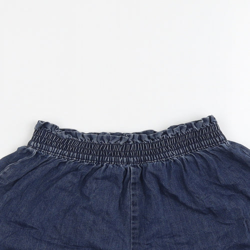 NEXT Girls Blue Cotton Sailor Shorts Size 9 Years Regular