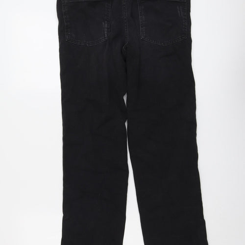 Hush Womens Grey Cotton Straight Jeans Size 8 L29 in Regular Button