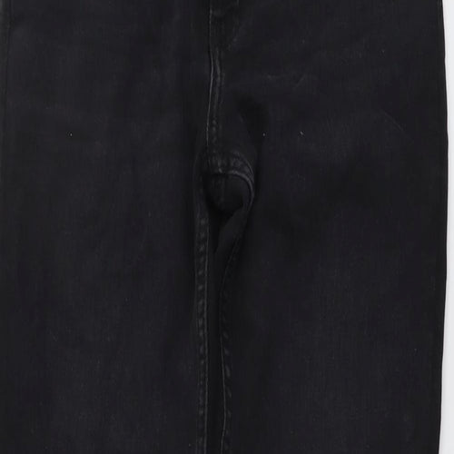 Hush Womens Grey Cotton Straight Jeans Size 8 L29 in Regular Button