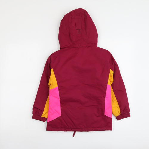 Mountain Warehouse Girls Multicoloured Geometric Windbreaker Jacket Size 7-8 Years Zip