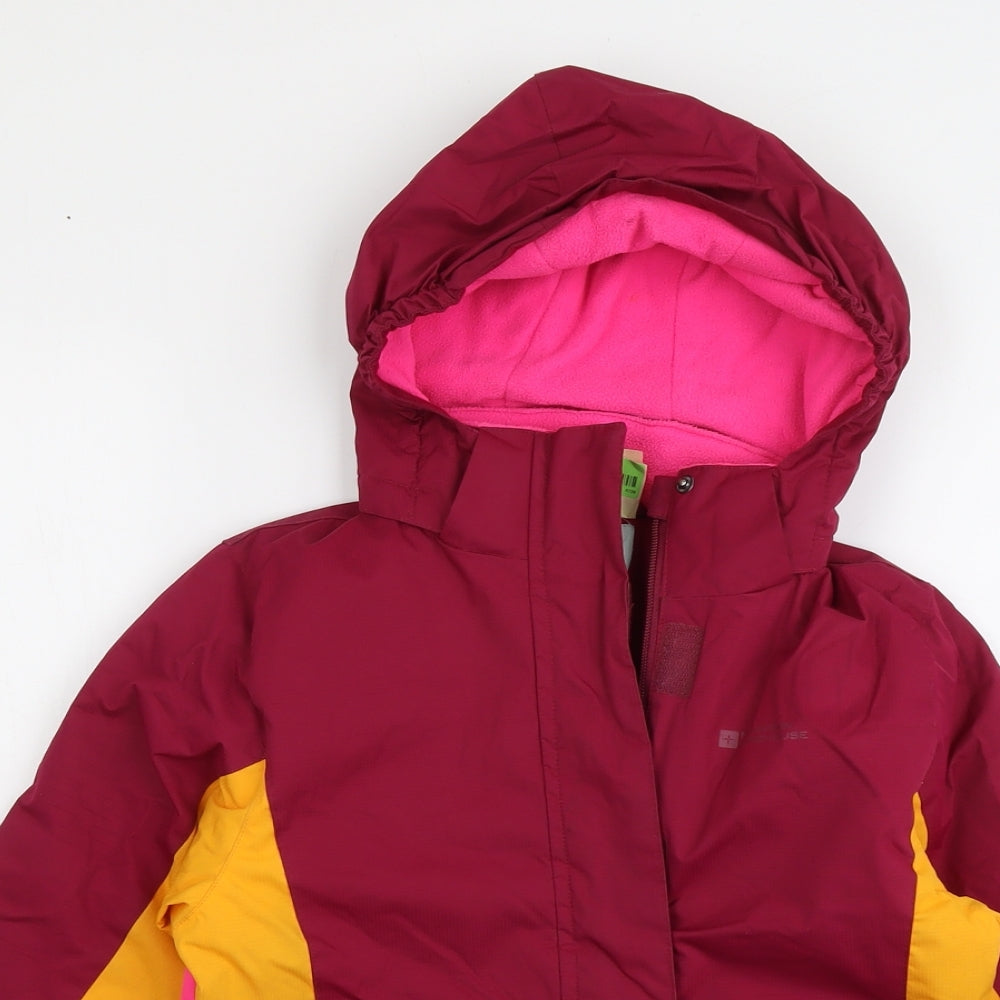 Mountain Warehouse Girls Multicoloured Geometric Windbreaker Jacket Size 7-8 Years Zip