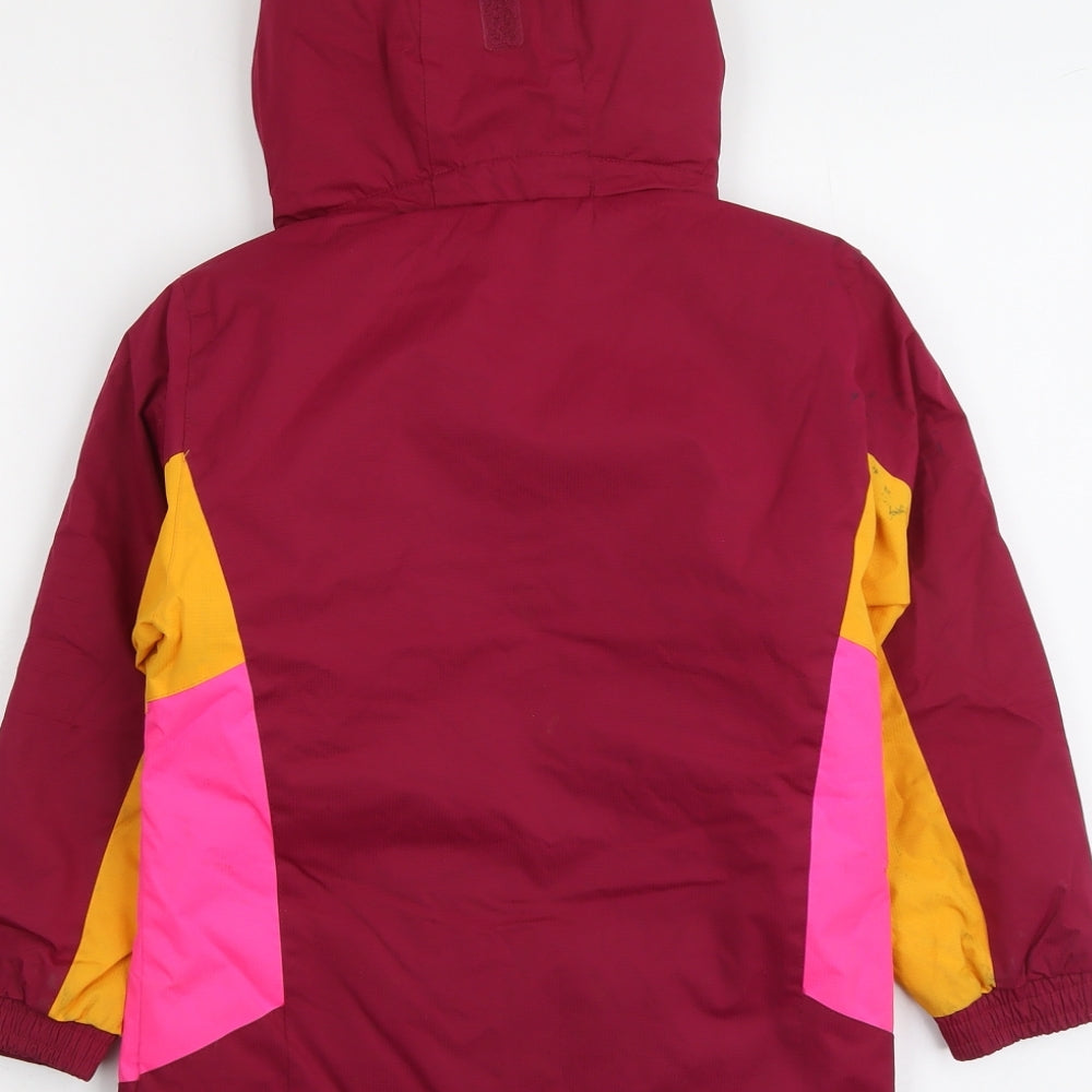 Mountain Warehouse Girls Multicoloured Geometric Windbreaker Jacket Size 7-8 Years Zip