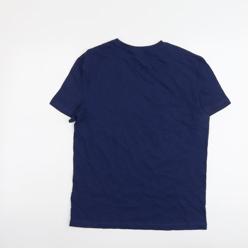 Marks and Spencer Boys Blue Cotton Basic T-Shirt Size 12-13 Years Round Neck Pullover - Today Is A Good Day