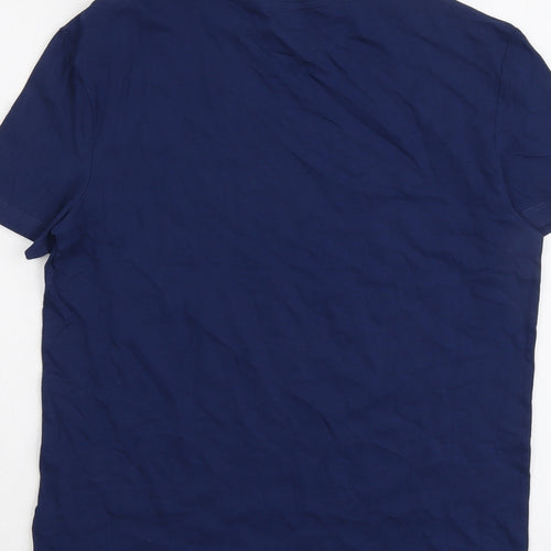 Marks and Spencer Boys Blue Cotton Basic T-Shirt Size 12-13 Years Round Neck Pullover - Today Is A Good Day