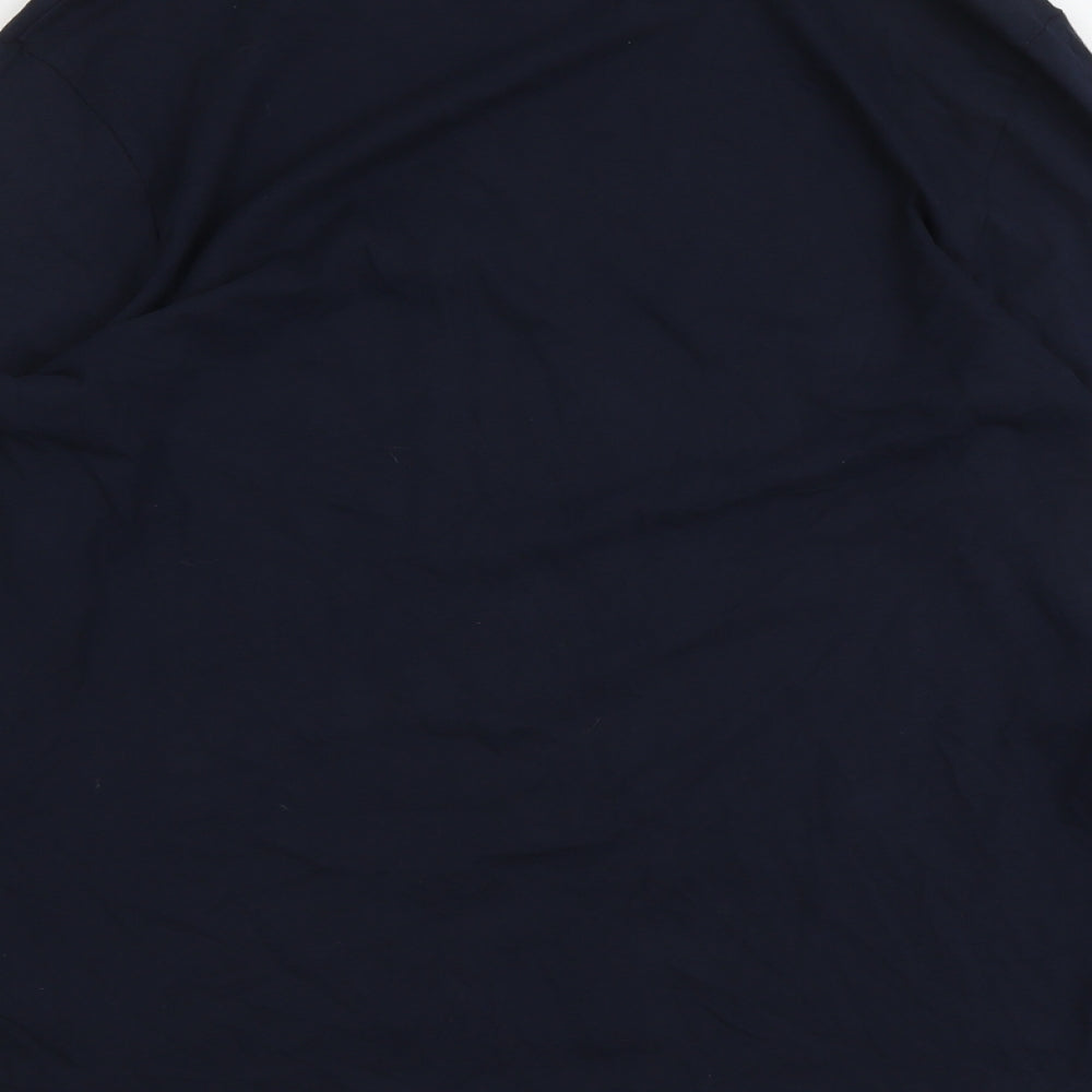 Marks and Spencer Mens Blue Cotton T-Shirt Size M Round Neck