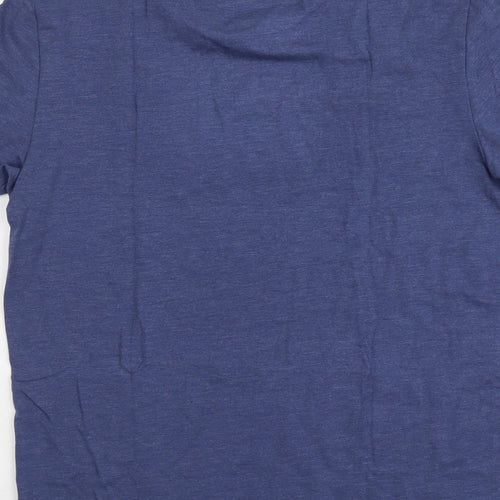 Marks and Spencer Mens Blue Acrylic T-Shirt Size M Round Neck