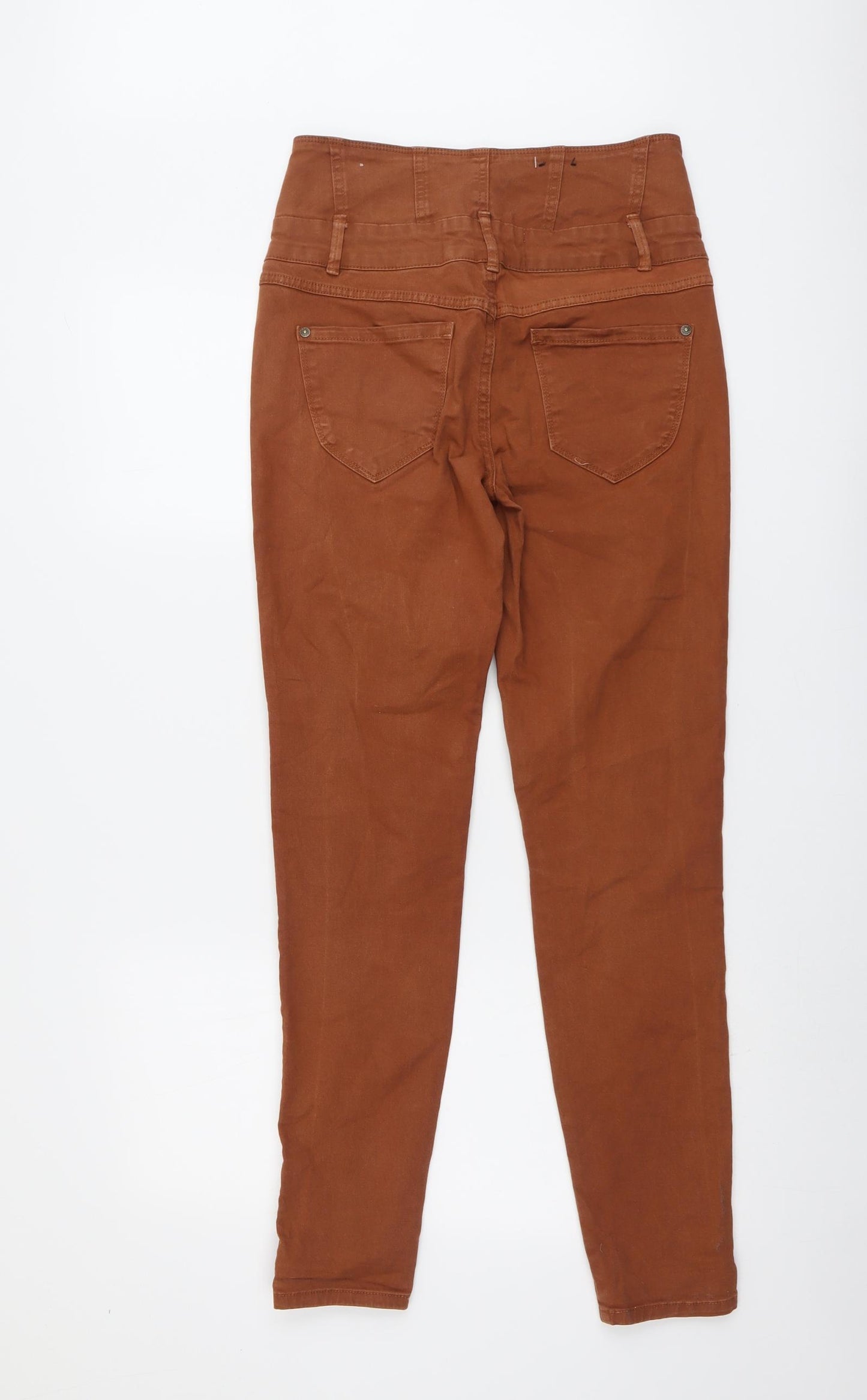 New Look Womens Brown Cotton Skinny Jeans Size 10 L30 in Regular Button